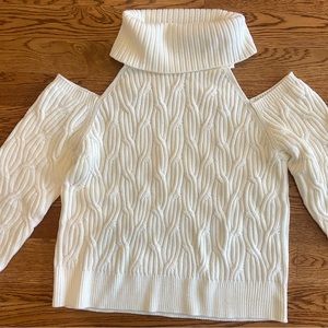 Anthropologie open shoulder turtleneck sweater NWT